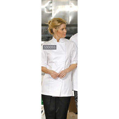 Standard Chef Coat Poly/Cotton Twill Short Sleeve with Plastic Button Closures Color White Available sizes XS-XL (Sold as 6's/ Pack)
