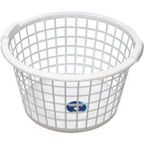 STERILITE Laundry Basket White Round Plasticware Color White Packaging 12/Box