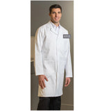 Menâ€™s Premium Lab Coats Fabric twill 8.2oz 100% Cotton design Button Closure 3 Pockets Color WHITE Available sizes XS-XL (Sold as 6's/ Pack)