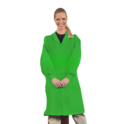 Long Coat Dome Closure Knit Cuffs No Pockets 100% Poly Multi-Color sizes XS-XL