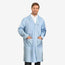 Bata PREM. LAB para hombre con cierre a presión y 3 bolsillos, de policarbonato, color azul claro, tallas XS-XL, paquete de 3