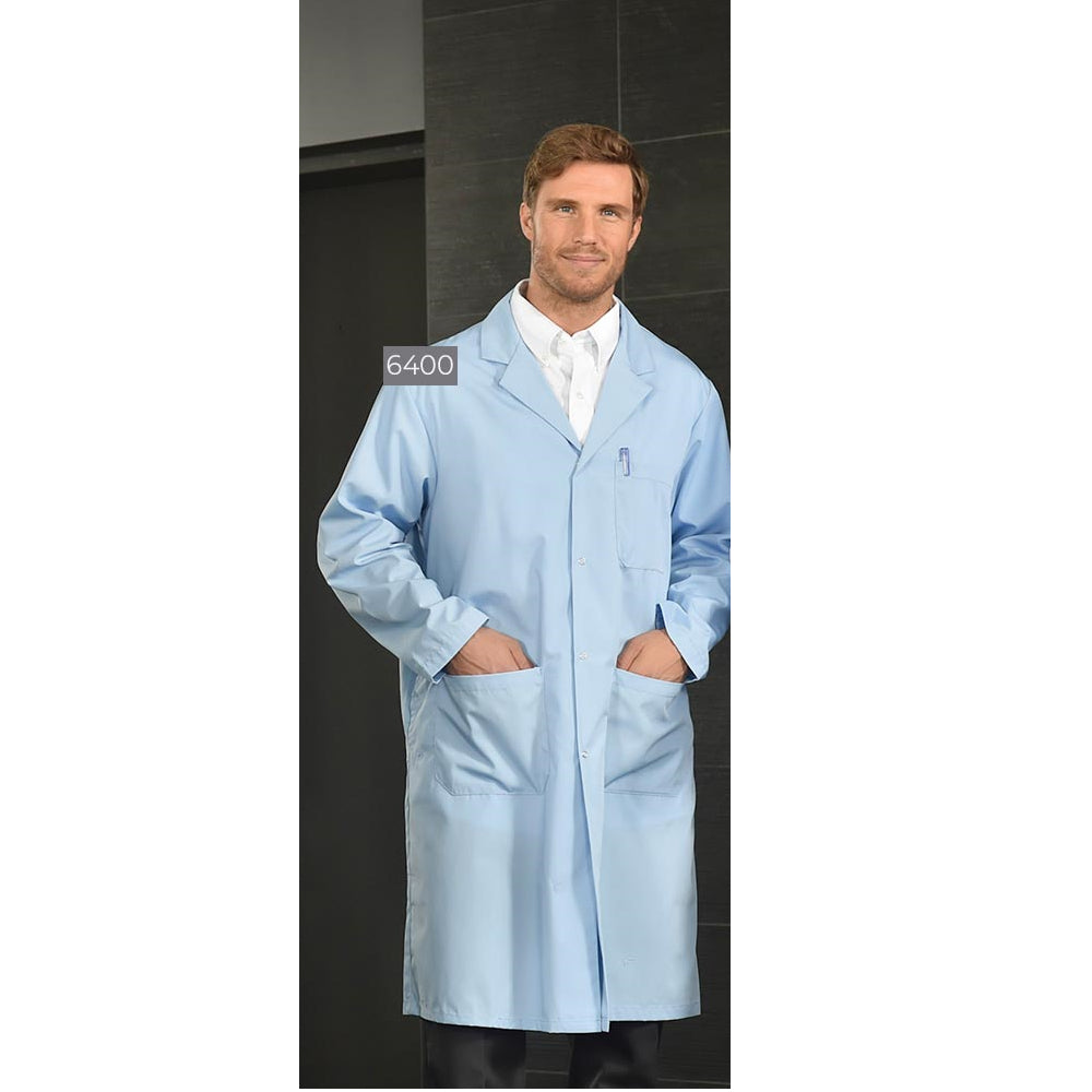 Colored lab coats shop with knit cuffs