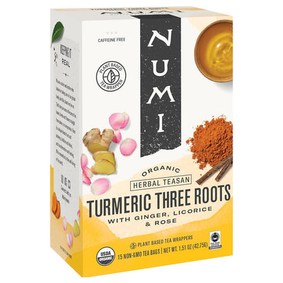 Numi Three Roots Turmeric Tea 12 ct
