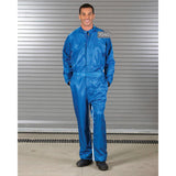 Paint Room Coveralls Poly/Carbon with Concealed Two-Way Zipper, Vented Mesh Back Yoke Multiple Pockets Color Royal Blue Available sizes Reg-Tall (Sold as 1's/ Pack)