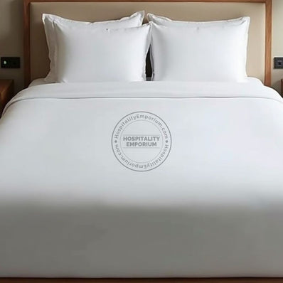 TC-180 FLAT SHEETS percale fabric White FULL sizes Hospitality Beds Thomaston Mills