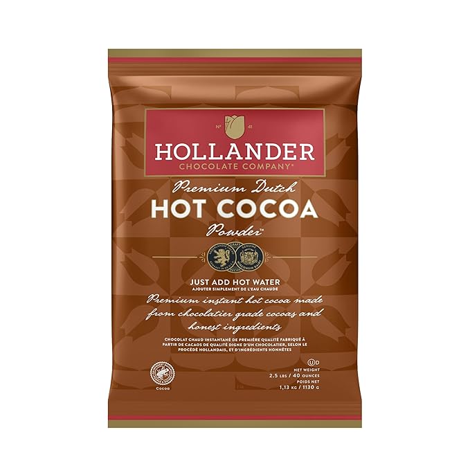 Hollander Barista Premium Dutched Hot Cocoa Powder 2.5 lb