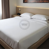 SÁBANAS PLANAS TC-180 Tejido de percal de fabricación estadounidense BLANCO para camas de hospitalidad Embalaje 24/caja Thomaston Mills