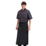 Delantal STD estilo BISTRO sin bolsillos Color negro/blanco 12/paquete