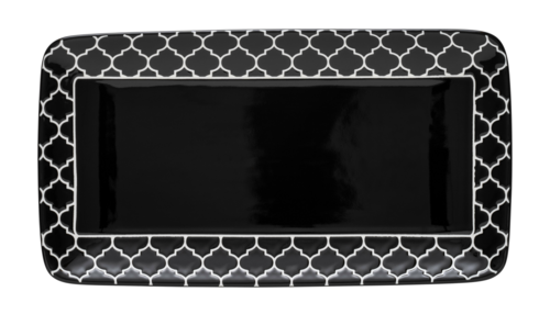 Samira Black Combo Rectangle Platter 11 7/8" 1 dz
