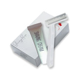 Shaving Kit Razor Twin Blades White + Shave Cream 10g multi-Use Bathroom Amenity Premium individual Box packing 200's/ Box