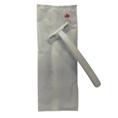 Maquinilla de afeitar de dos hojas para baño de invitados, individual, de plástico, embalaje económico a granel, 200 unidades por caja