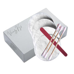 Vanity Kit (Bamboo Ear Buds, Cotton Pads, Nail File) Guest Bathroom Amenity Premium individual Box
