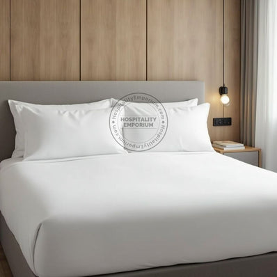 TC-180 FITTED SHEETS percale fabric White size TWIN Beds Hospitality  Thomaston Mills