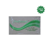 Champú, gel de afeitar y gel de baño Freshscent™ (3 en 1), bolsa desechable de 0,34 oz, 10 ml, 1000 unidades por paquete