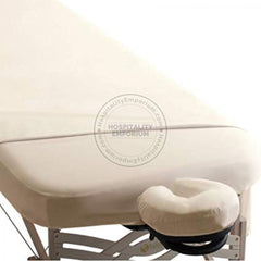 Spa Sheet Set (flat + fitted + face rest cover) Microfiber Plush color NATURAL 3 pc/ set