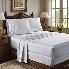 TC-250 FLAT SHEETS premium Percale fabric White Royal Suite TWIN Beds Packing 24's/ case Thomaston Mills