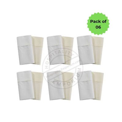 Flannel 100%Cotton Flat Sheet 50"x90" color WHITE Merit Collection 6/Pack