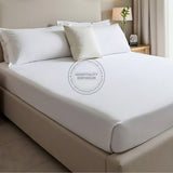 SÁBANAS AJUSTABLES TC-180 Tejido de percal de fabricación estadounidense BLANCO para camas de hospitalidad Embalaje 24/caja Thomaston Mills