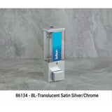iQon Liquid Bath Amenities Dispenser 1-Chamber color Satin Silver & Transluscent 1/Pack