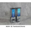 Dispensador de artículos de baño líquidos iQon de 2 cámaras, color cromado y translúcido, paquete de 1