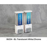 iQon Liquid Bath Amenities Dispenser 2-Chambers color White & Transluscent 