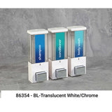iQon Liquid Bath Amenities Dispenser 3-Chambers color White & Transluscent 