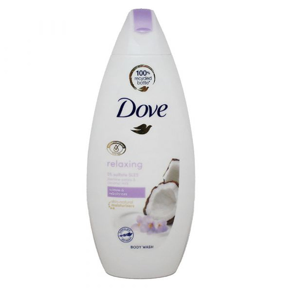 DOVE Body Wash 225ml Relaxing Jasmine Petals Coconut Milk 24/Pack HospitalityEmporium