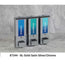 iQon Liquid Bath Amenities Dispenser 3-Chambers color Solid Satin Silver & Chrome 1/Pack