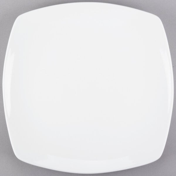 Porcelana Square Coupe Plate Bright White 12" 1 dz