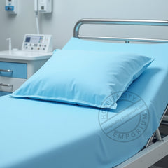 TC-180 FITTED SHEETS American made percale fabric color BLUE for Healthcare Hospitality Beds Packing 24's/ case Thomaston Mills