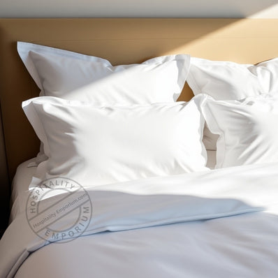 T-250 Premium Percale Cotton-Poly Pillow Covers KING 42"x21" Thomaston Mills USA White 6/Pack