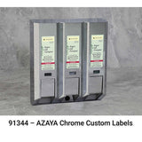 AZAYA Liquid Bath Amenities Dispenser 3-Chambers color Chrome Finish 1