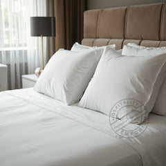 T-250 Premium Percale Cotton-Poly FITTED sheet TWIN 39"x80"x12" Thomaston Mills USA White 3/Pack