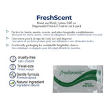 Loción para manos y cuerpo Freshscent™, bolsa desechable de 0,25 oz, 7,5 ml, paquete de 1000 unidades