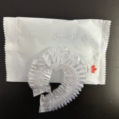 Gorro de ducha transparente para el baño de invitados, envuelto individualmente, bolsas de plástico blancas, embalaje económico, 200 unidades por caja