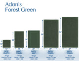 ADONIS Luxury Bath Mat 20" x 30" #7.00Lbs/dz Standard Full Terry 6/Pack Color FOREST GREEN