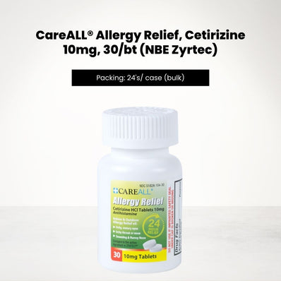 CareALL Allergy Relief, Cetirizine 10mg, 30/bt (NBE Zyrtec)