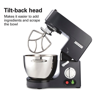 HAMILTON BEACH Stand Mixer – 8 Quart/ Liter , 800 Watts, 7 Speed, 3 Attachments