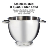 HAMILTON BEACH Stand Mixer – 8 Quart/ Liter , 800 Watts, 7 Speed, 3 Attachments