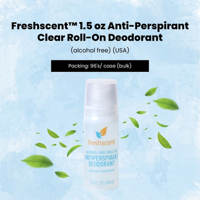 FreshScent 1.5 oz Anti-Perspirant Clear Roll-On Deodorant (alcohol free) (USA)