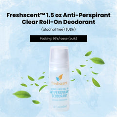 FreshScent 1.5 oz Anti-Perspirant Clear Roll-On Deodorant (alcohol free) (USA)