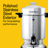 HAMILTON BEACH 60-Cup Coffee Urn, Stainless Steel Exterior, Ready-to-Serve Light