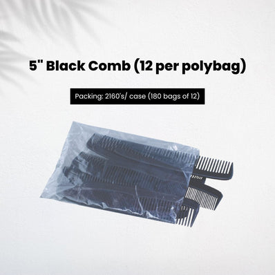 FreshScent 5" Black Comb (12 per polybag)