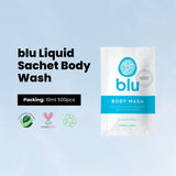 Blu Body Wash, Sachets 0.33oz, 10ml (Count 500's/Pack)