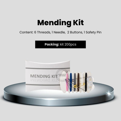 Accessories Collective Box, Mending Kit - Contents: 6 Threads, 1 Needle, 2 Buttons, 1 Safety Pin