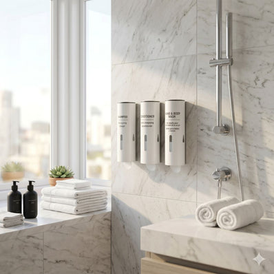 Delton Hand & Body Wash Dispenser - White