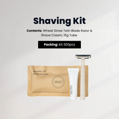 Accessories Collective Sustain, Shaving Kit - Contents: Wheat Straw Twin Blade Razor & Shave Cream, 15g Tube