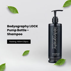 Bodyography LOCK Pump Bottle - Shampoo 13.5oz, 400ML (Count 20's/Pack)