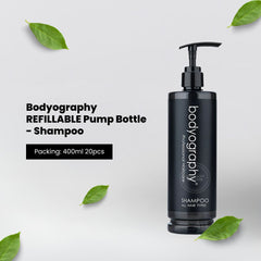 Bodyography Pump Bottle - Shampoo 13.5oz, 400ML 20/cs