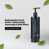 Bodyography Pump Bottle - Moisturizing Hand Soap & Body Wash 13.5oz, 400ML (Count 20's/Pack)